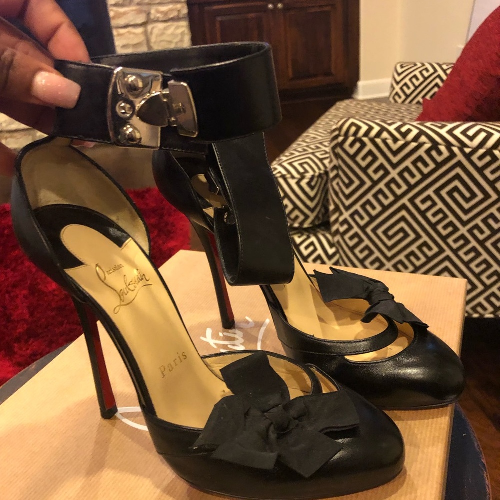 Christian Louboutin-Fetish 120 Shiny Calf 7&1/2